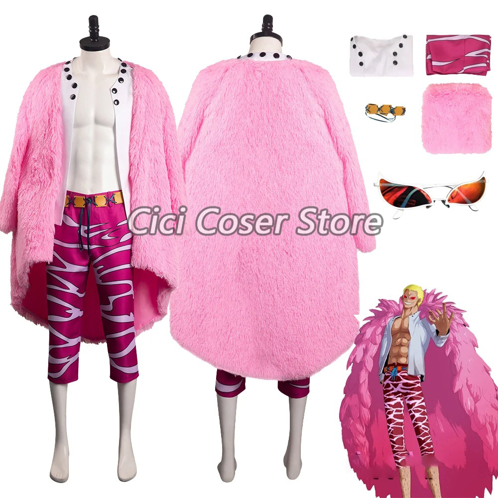 Men'S Accessories With Suits - Anime JOKER Donquixote Doflamingo Cosplay Costume