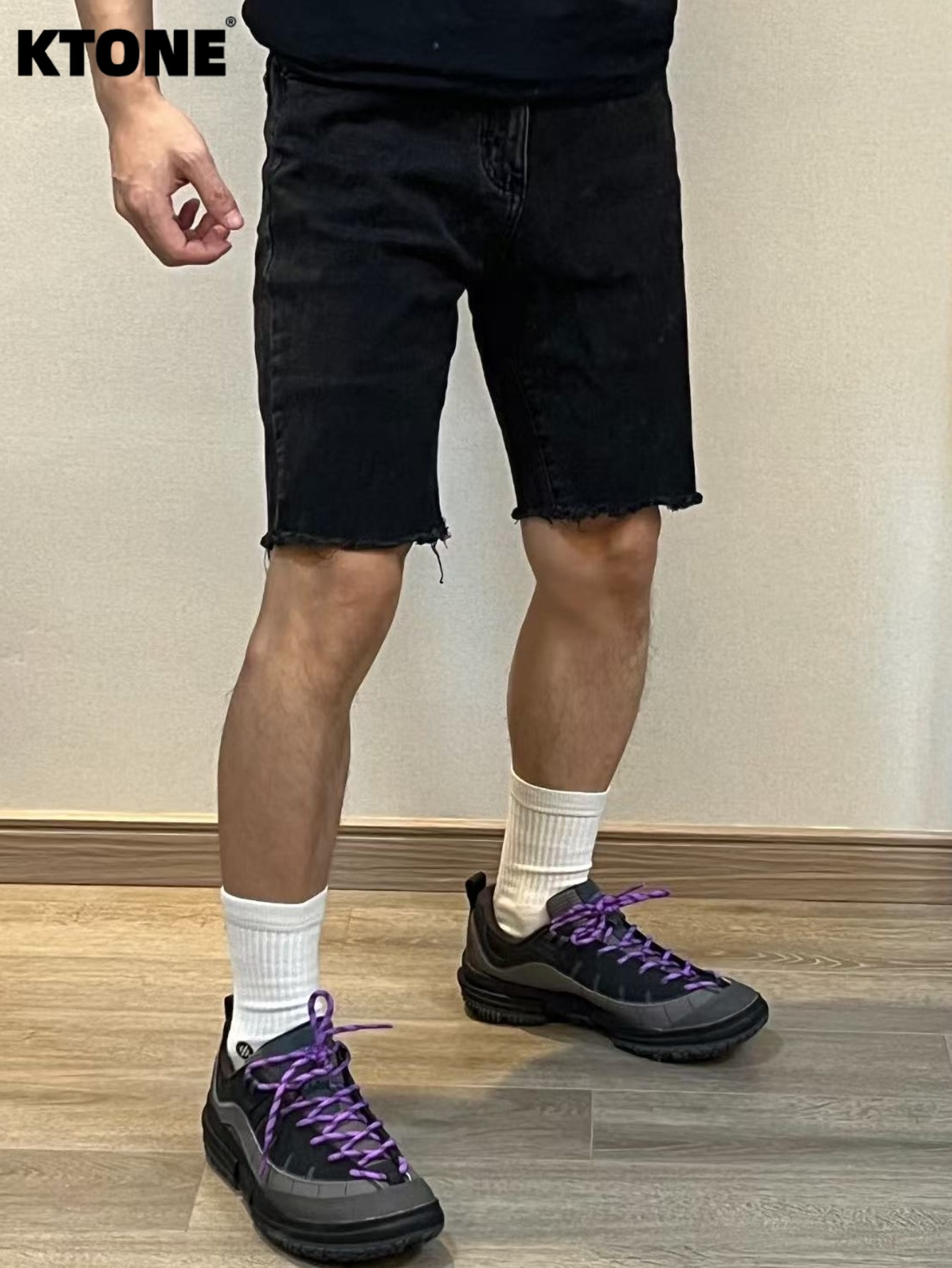 Quality Men'S Accessories - Men's Skinny Fit Black Denim Shorts