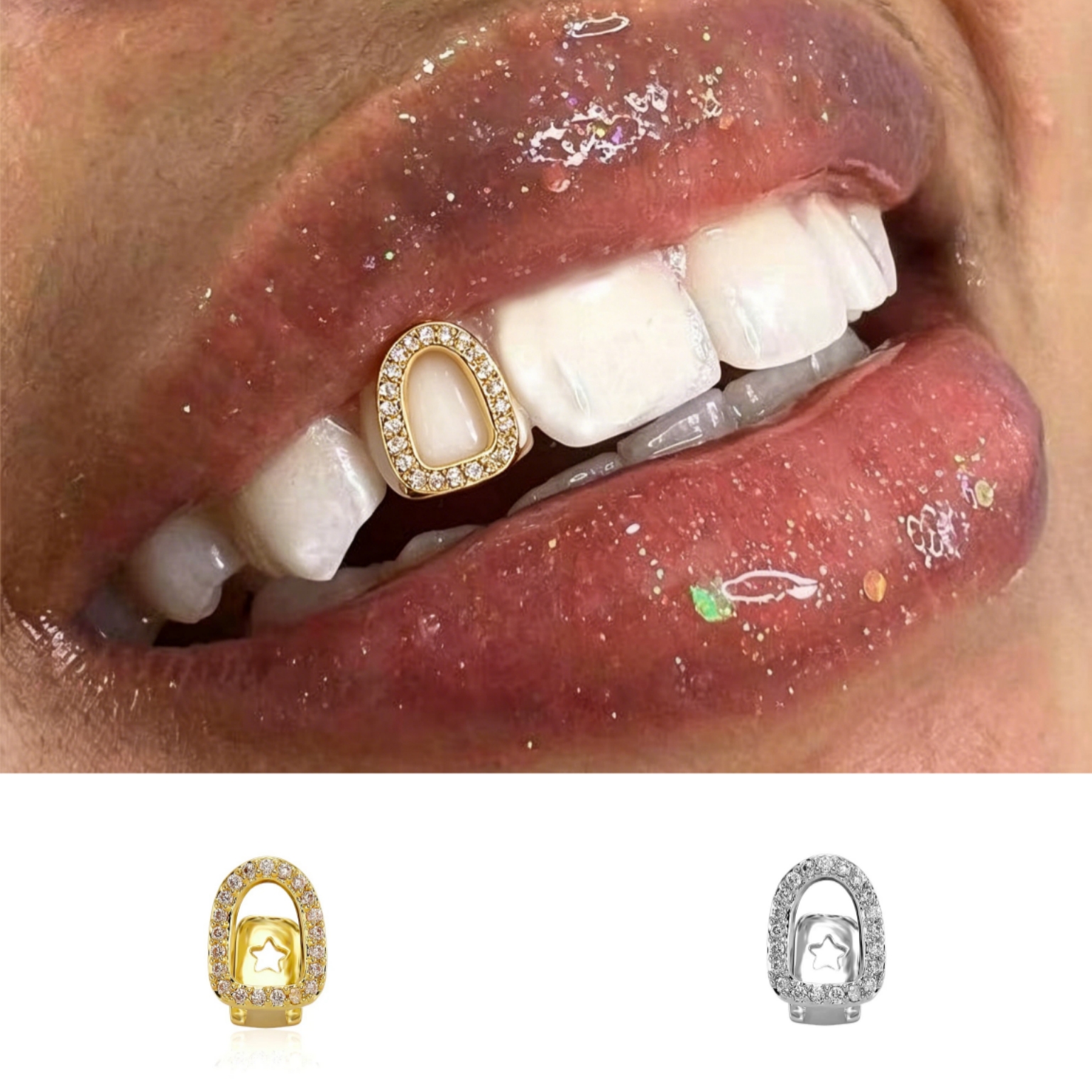 Men Accessories H&M - Hip Hop Single Full CZ Stone