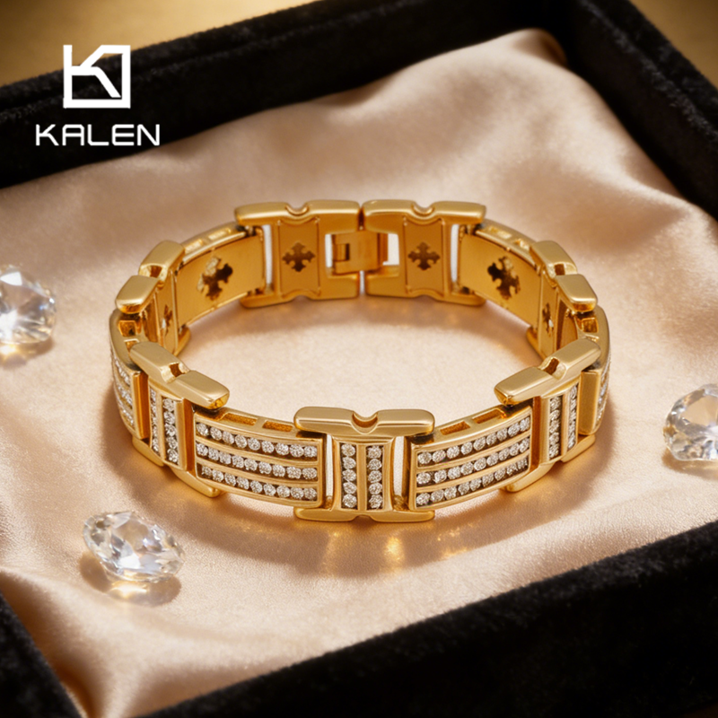 KALEN 17mm Hip Rock Zircon Bik - Men Accessories Bd reseña y precio