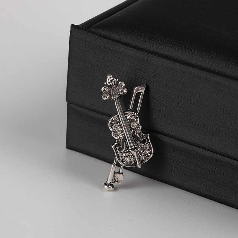 Crystal Violin Brooch Jewelry  - Quality Men'S Accessories reseña y precio