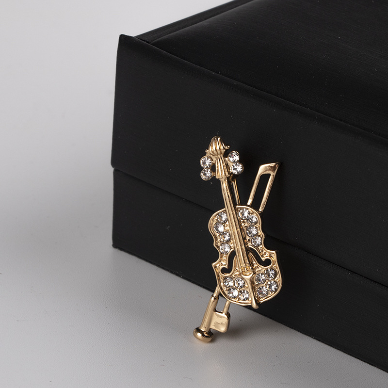 Crystal Violin Brooch Jewelry  - Quality Men'S Accessories reseña y precio