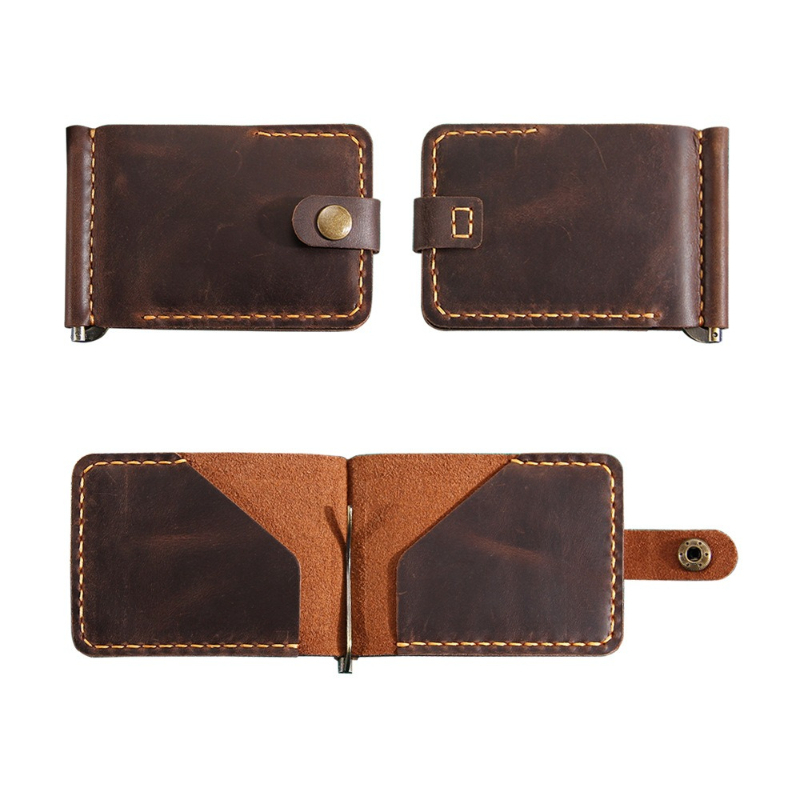 Crazy Horse Leather Money Clip - Money Clip Slim reseña y precio