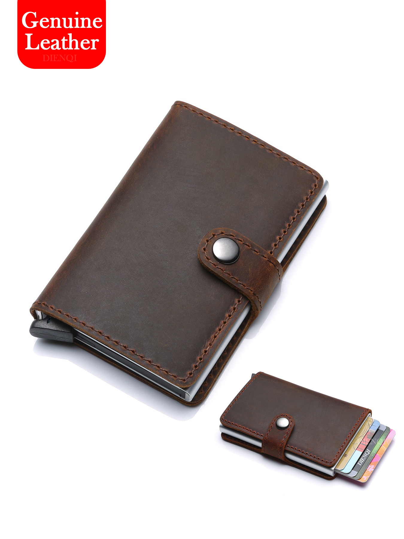 Real Leather Mens Wallet Money - Money Clip Slim reseña y precio