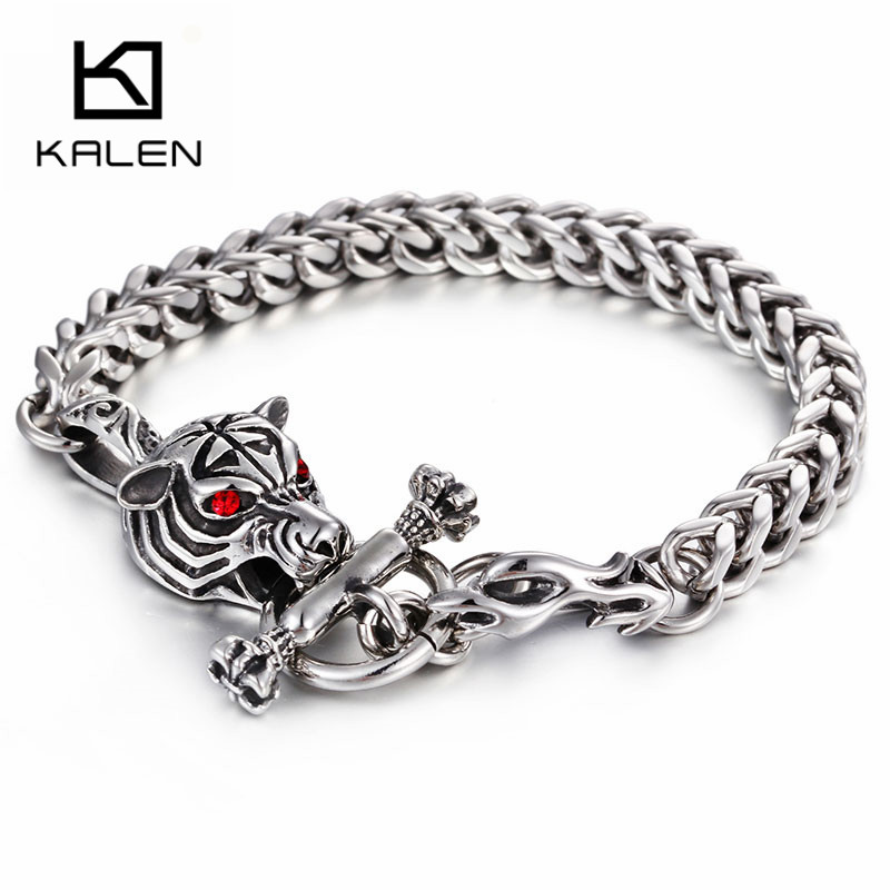 KALEN Stainless Steel Red Eyes - Men Accessories Bd reseña y precio