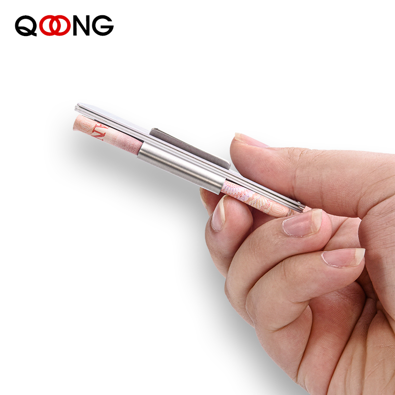 QOONG Stainless Steel Slim Dou - Money Clip Slim reseña y precio