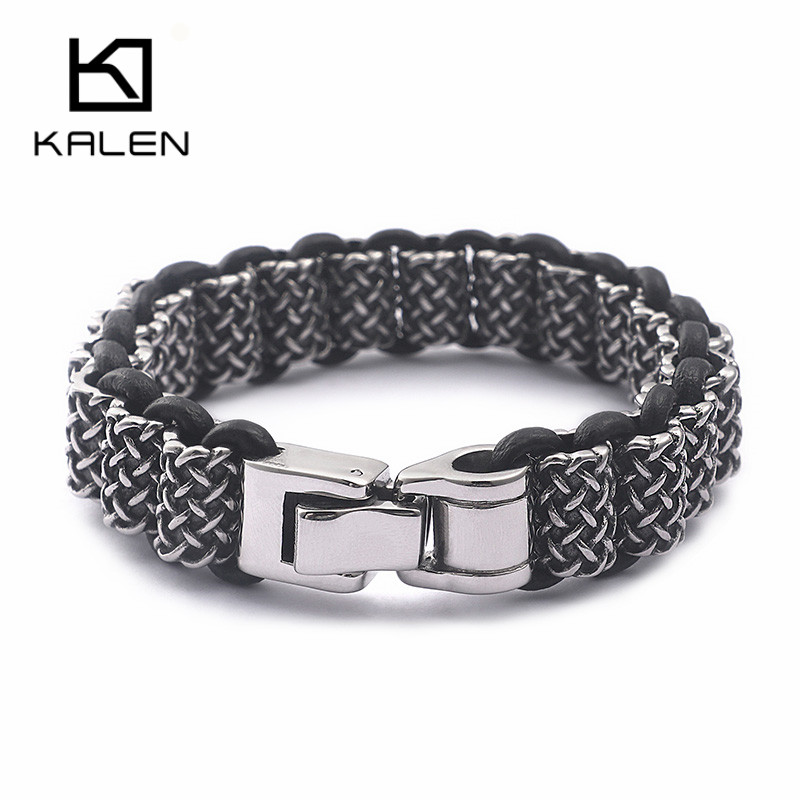 KALEN Vintage Black Leather Li - Men Accessories Bd reseña y precio