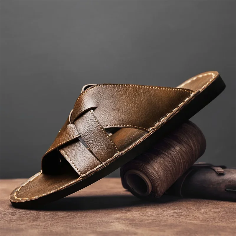 Genuine Leather Men Casual San - Men'S Accessories Leather reseña y precio
