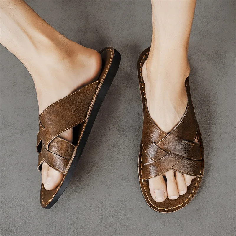 Genuine Leather Men Casual San - Men'S Accessories Leather reseña y precio