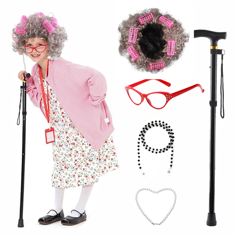 5 Pieces Old Lady Costume Set  - Men'S Accessories In The 1920S reseña y precio