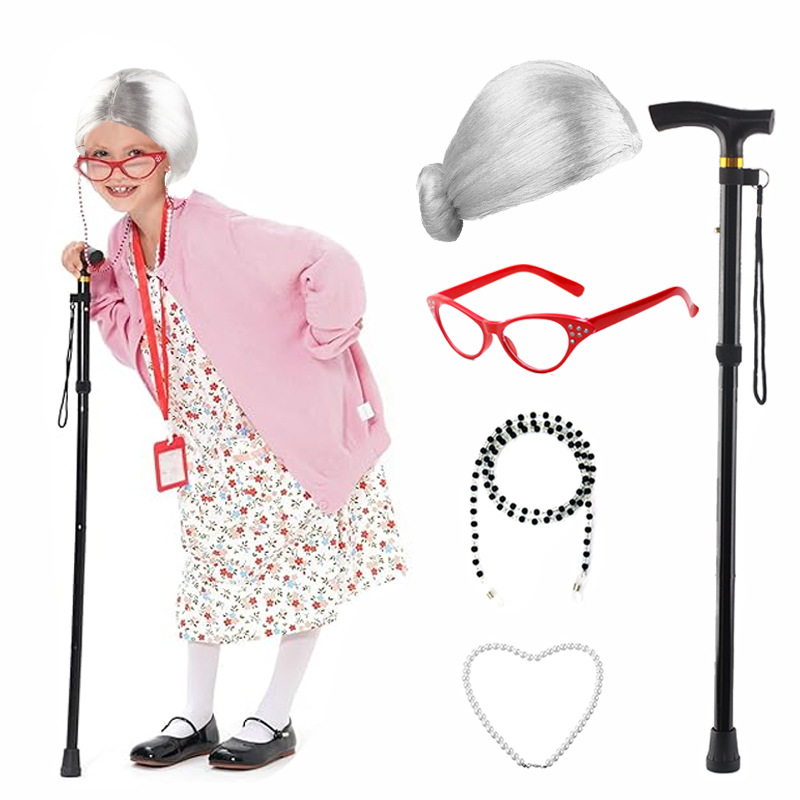 5 Pieces Old Lady Costume Set  - Men'S Accessories In The 1920S reseña y precio