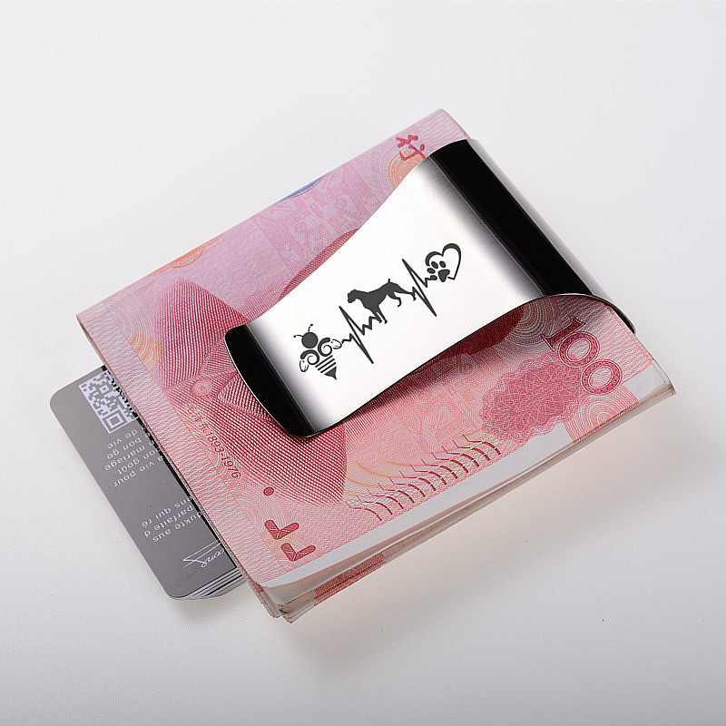 QOONG Custom Lettering Stainle - Money Clip Slim reseña y precio