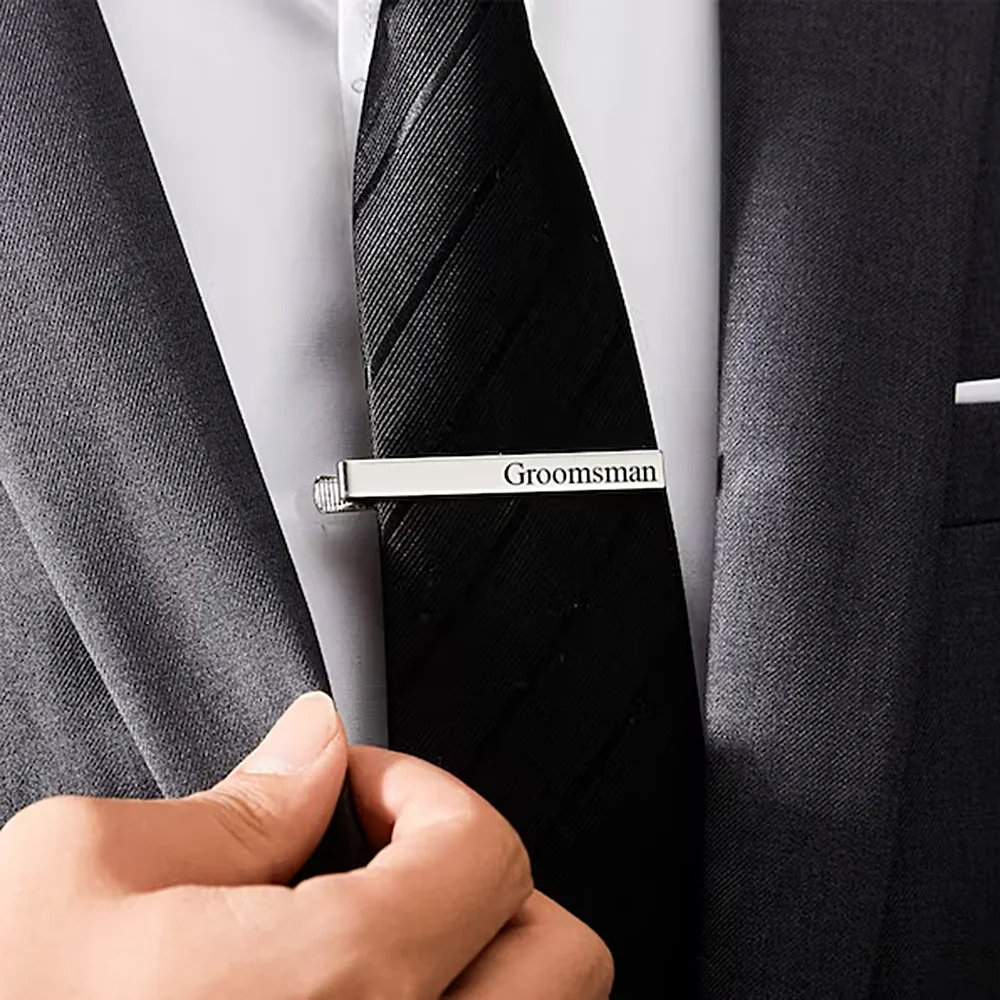 New Custom Carved Name Tie Cli - Quality Men'S Accessories reseña y precio