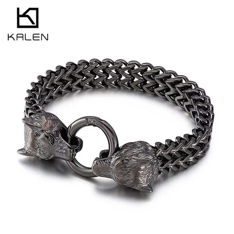 KALEN 19-23cm Rock Viking Wolf - Men Accessories Bd reseña y precio