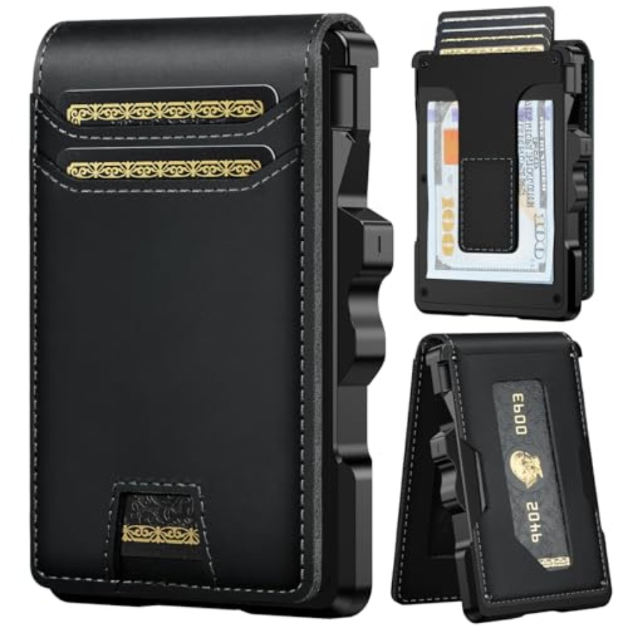 Genuine Leather Wallet for Men - Money Clip Slim reseña y precio