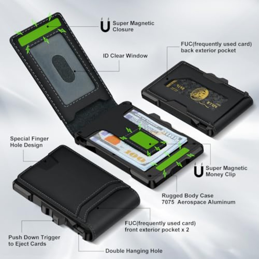 Genuine Leather Wallet for Men - Money Clip Slim reseña y precio