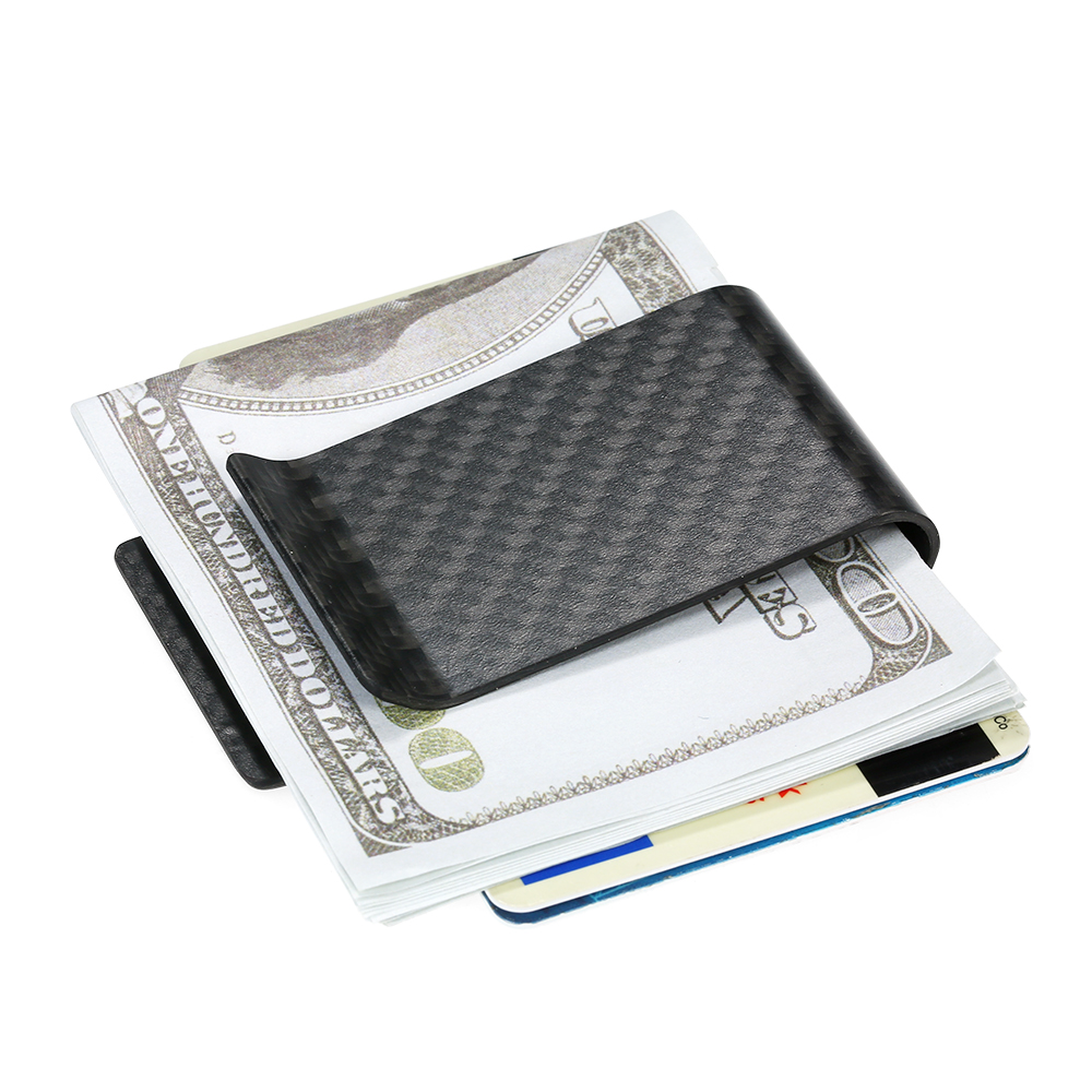 Black Carbon Fiber Wallet Mone - Money Clip Slim reseña y precio