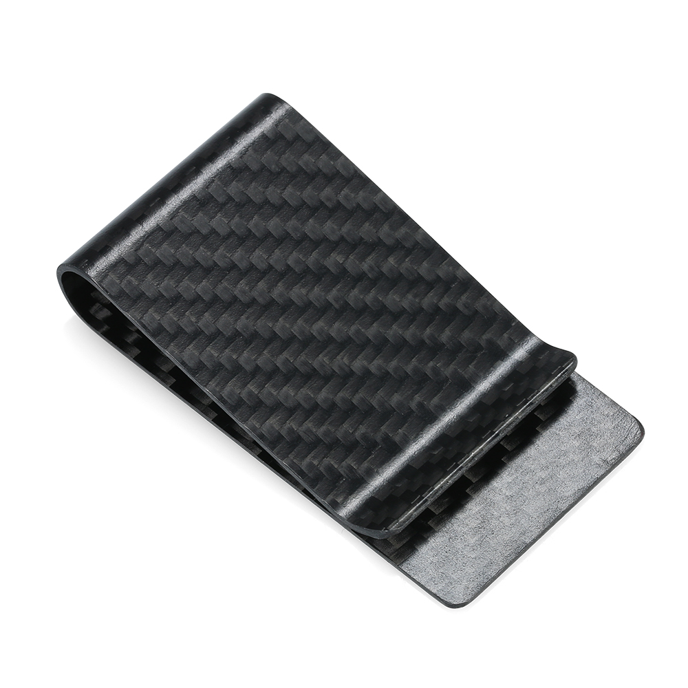 Black Carbon Fiber Wallet Mone - Money Clip Slim reseña y precio
