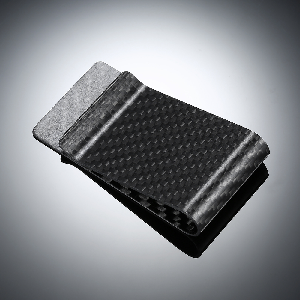 Black Carbon Fiber Wallet Mone - Money Clip Slim reseña y precio