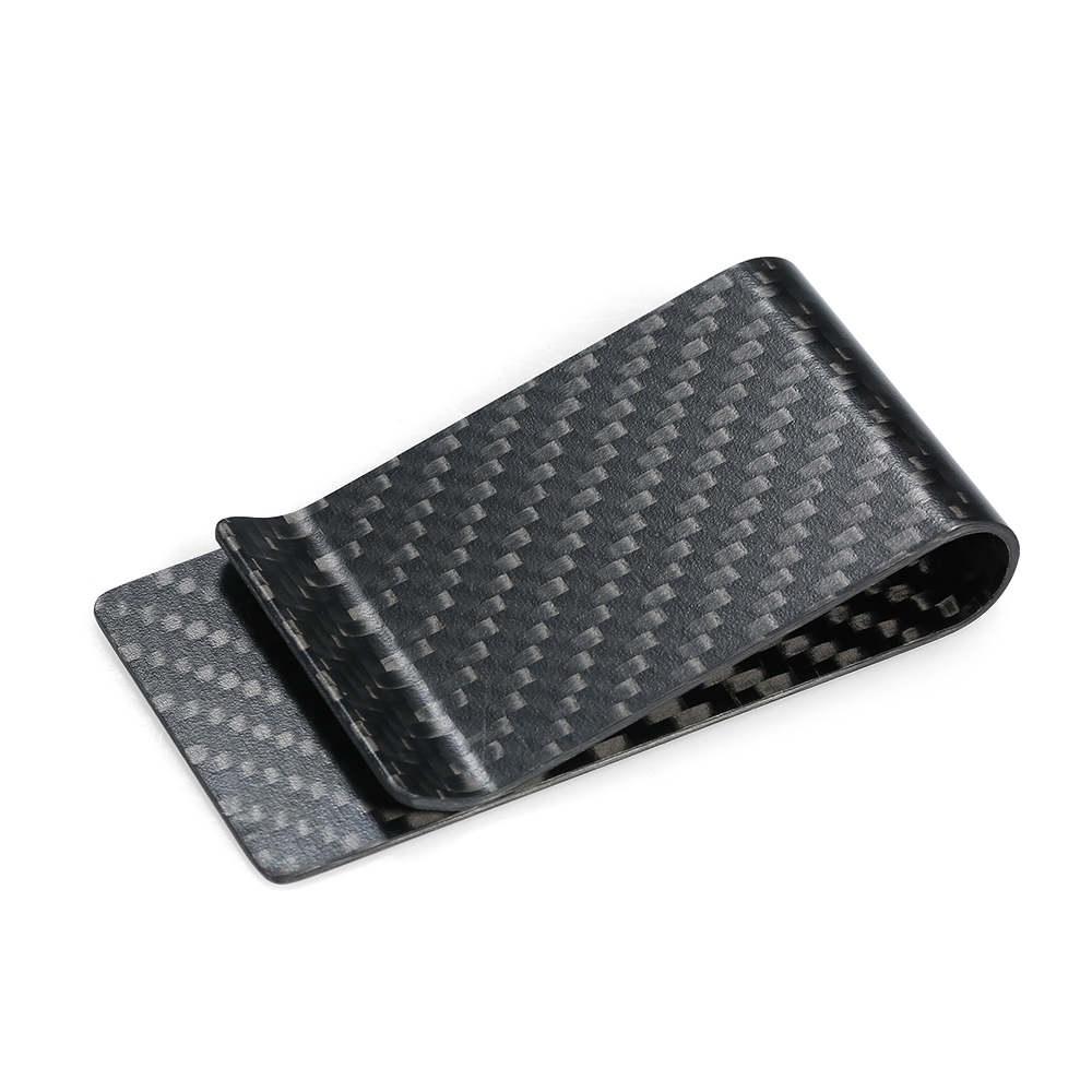 Black Carbon Fiber Wallet Mone - Money Clip Slim reseña y precio
