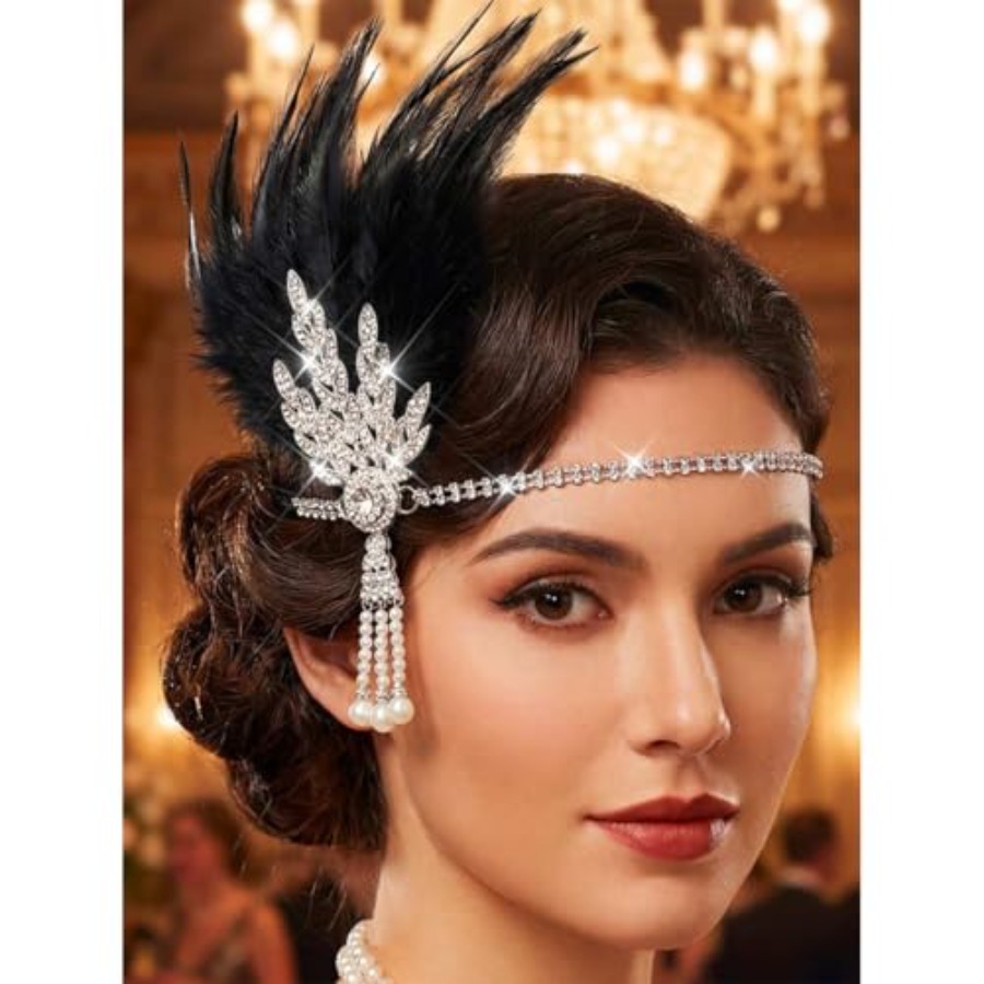 1920s Flapper Feather Headband - Men'S Accessories In The 1920S reseña y precio
