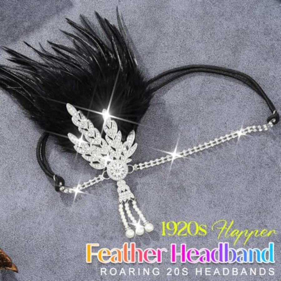 1920s Flapper Feather Headband - Men'S Accessories In The 1920S reseña y precio