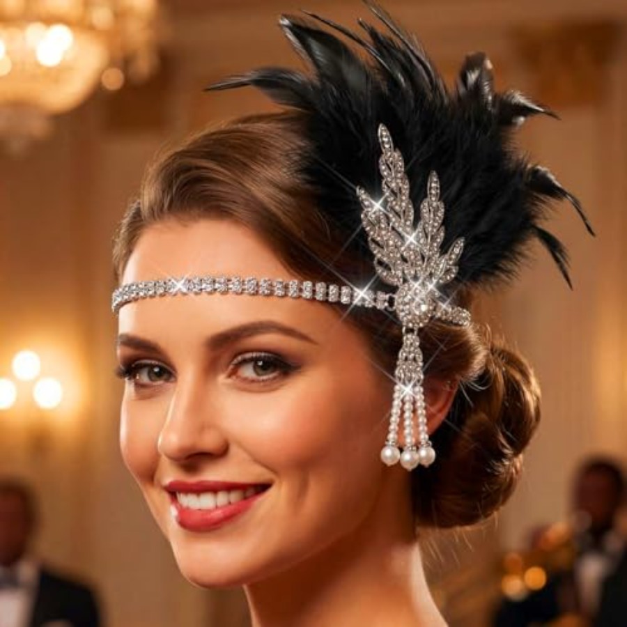 1920s Flapper Feather Headband - Men'S Accessories In The 1920S reseña y precio